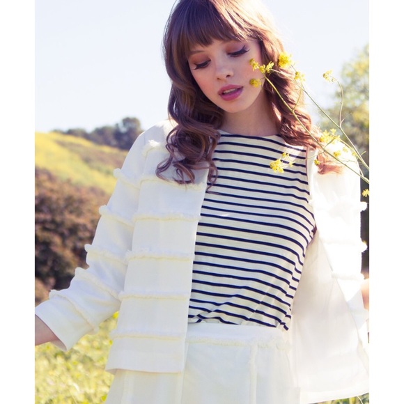 White Fringe Jacket — NWT - Picture 3 of 7